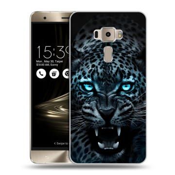 Пластиковый чехол на Asus ZenFone 3 5.5 с принтом Темный леопард