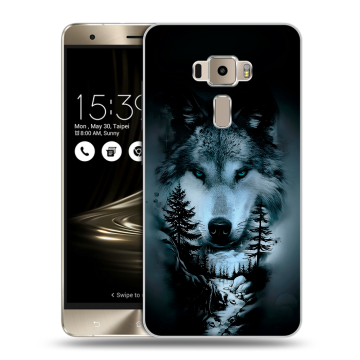 Пластиковый чехол на Asus ZenFone 3 5.5 с принтом Лесной волк