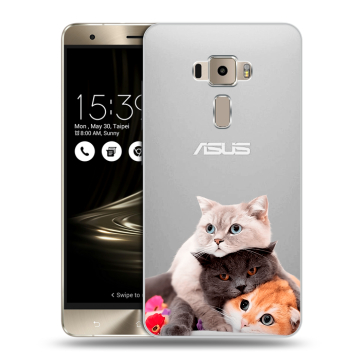Пластиковый чехол на Asus ZenFone 3 5.5 с принтом Кошки