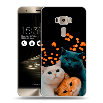 Пластиковый чехол на Asus ZenFone 3 5.5 с принтом Кошки