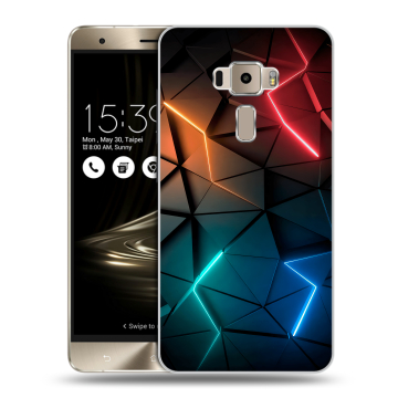 Пластиковый чехол на Asus ZenFone 3 5.5 с принтом Абстракция неон