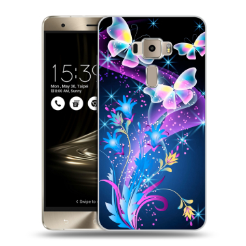 Пластиковый чехол на Asus ZenFone 3 с принтом Бабочки