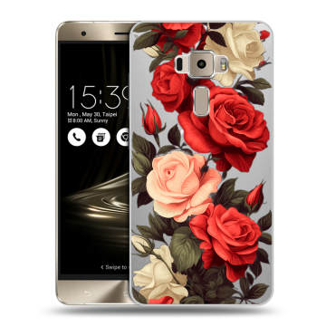 Пластиковый чехол на Asus ZenFone 3 с принтом Розы Пластиковый чехол на Asus ZenFone 3 с принтом Розы