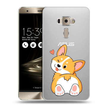 Пластиковый чехол на Asus ZenFone 3 с принтом Корги Пластиковый чехол на Asus ZenFone 3 с принтом Корги