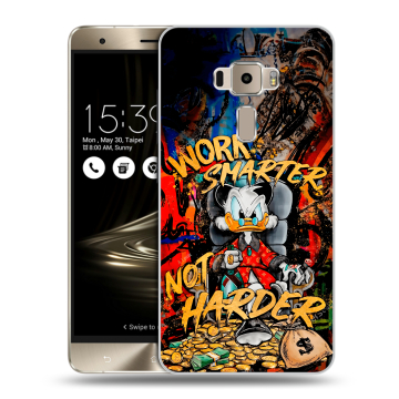 Пластиковый чехол на Asus ZenFone 3 с принтом Дональд Дак Деньги