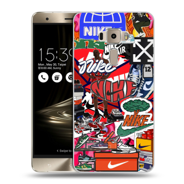 Пластиковый чехол на Asus ZenFone 3 с принтом Найк Nike яркий Пластиковый чехол на Asus ZenFone 3 с принтом Найк Nike яркий