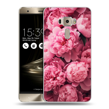 Пластиковый чехол на Asus ZenFone 3 с принтом цветы пионы Пластиковый чехол на Asus ZenFone 3 с принтом цветы пионы