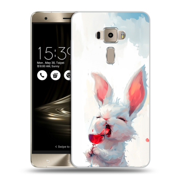 Пластиковый чехол на Asus ZenFone 3 с принтом кролик зайчик Пластиковый чехол на Asus ZenFone 3 с принтом кролик зайчик