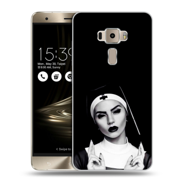 Пластиковый чехол на Asus ZenFone 3 с принтом монашка