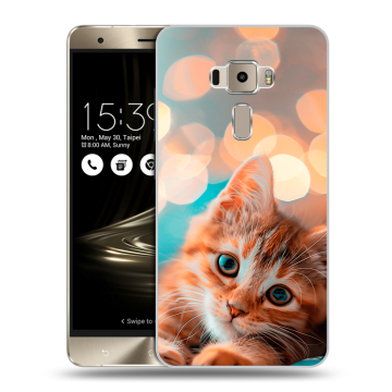 Пластиковый чехол на Asus ZenFone 3 с принтом котик