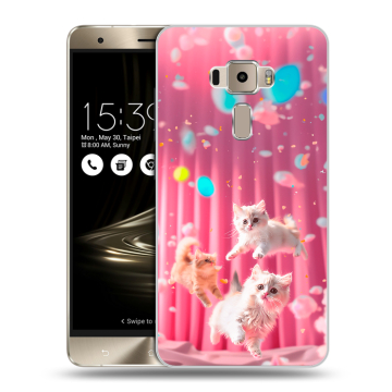 Пластиковый чехол на Asus ZenFone 3 с принтом милые котики