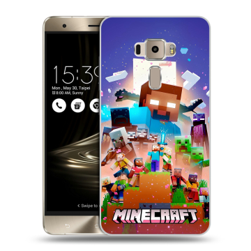 Пластиковый чехол на Asus ZenFone 3 с принтом Майнкрафт Minecraft