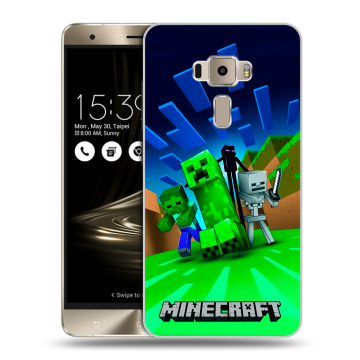 Пластиковый чехол на Asus ZenFone 3 с принтом Майнкрафт