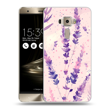 Пластиковый чехол на Asus ZenFone 3 с принтом цветы лаванда