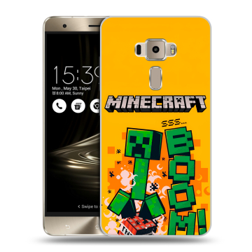 Пластиковый чехол на Asus ZenFone 3 с принтом Майнкрафт Minecraft