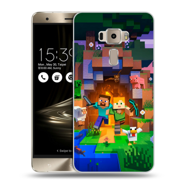 Пластиковый чехол на Asus ZenFone 3 с принтом Майнкрафт Minecraft