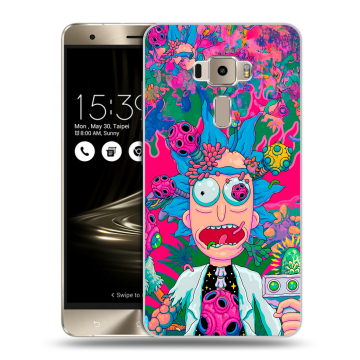 Пластиковый чехол на Asus ZenFone 3 с принтом Рик и Морти Rick Morty