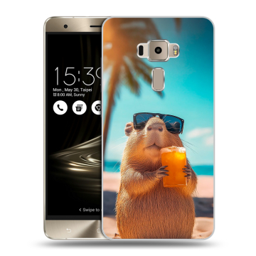 Пластиковый чехол на Asus ZenFone 3 с принтом Капибара Пластиковый чехол на Asus ZenFone 3 с принтом Капибара