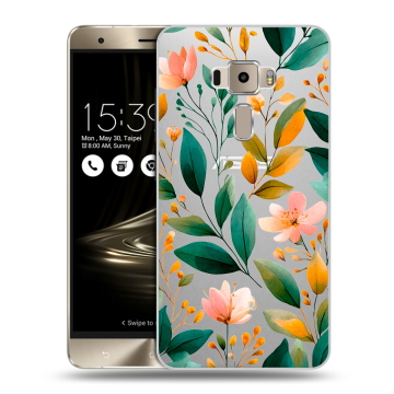 Пластиковый чехол на Asus ZenFone 3 с принтом Цветы паттерн