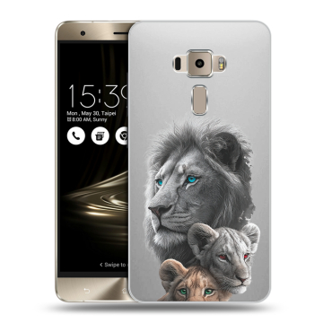 Пластиковый чехол на Asus ZenFone 3 с принтом Львы