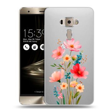 Пластиковый чехол на Asus ZenFone 3 с принтом Цветы