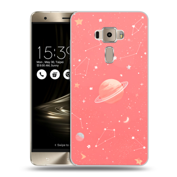 Пластиковый чехол на Asus ZenFone 3 с принтом Розовый космос