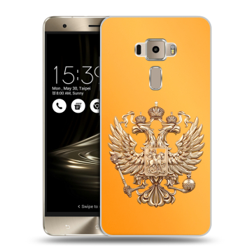 Пластиковый чехол на Asus ZenFone 3 с принтом Герб Флаг России