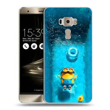 Пластиковый чехол на Asus ZenFone 3 с принтом Миньоны