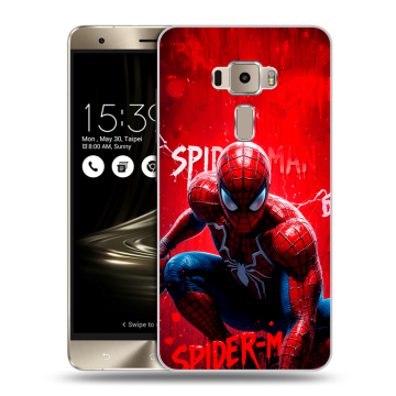 Пластиковый чехол на Asus ZenFone 3 с принтом Spiderman Человек паук