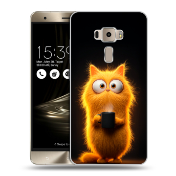 Пластиковый чехол на Asus ZenFone 3 с принтом Смешной кот