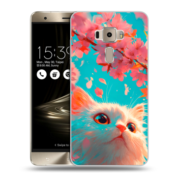 Пластиковый чехол на Asus ZenFone 3 с принтом Красивый кот