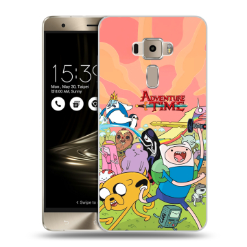 Пластиковый чехол на Asus ZenFone 3 с принтом Adventure time Время приключений
