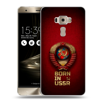 Пластиковый чехол на Asus ZenFone 3 с принтом Флаг Герб СССР