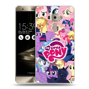 Пластиковый чехол на Asus ZenFone 3 с принтом My little pony Дружба чудо