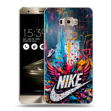 Пластиковый чехол на Asus ZenFone 3 с принтом Nike Найк