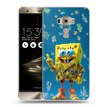 Пластиковый чехол на Asus ZenFone 3 с принтом Спанч боб Спанчбоб