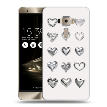 Пластиковый чехол на Asus ZenFone 3 с принтом Y2K сердечки