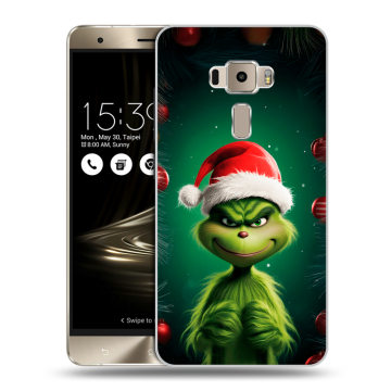 Пластиковый чехол на Asus ZenFone 3 с принтом Гринч Новый год Рождество