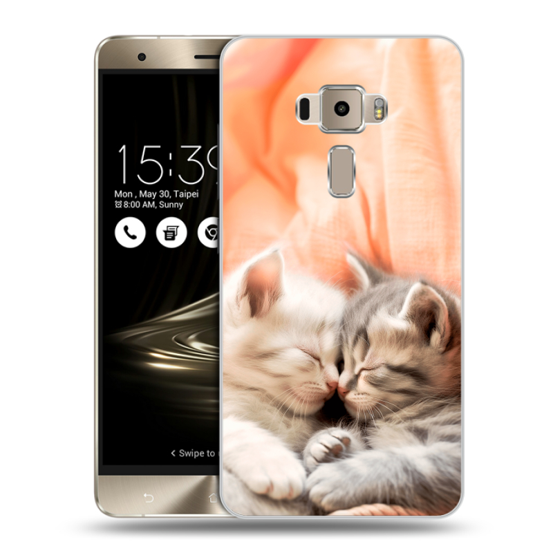 Пластиковый чехол на Asus ZenFone 3 с принтом Котята Пластиковый чехол на Asus ZenFone 3 с принтом Котята