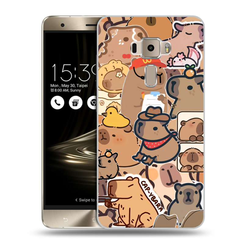 Пластиковый чехол на Asus ZenFone 3 с принтом капибара Пластиковый чехол на Asus ZenFone 3 с принтом капибара