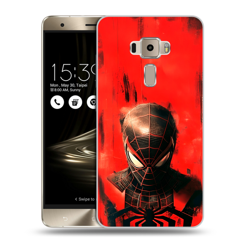 Пластиковый чехол на Asus ZenFone 3 с принтом человек паук spiderman Пластиковый чехол на Asus ZenFone 3 с принтом человек паук spiderman