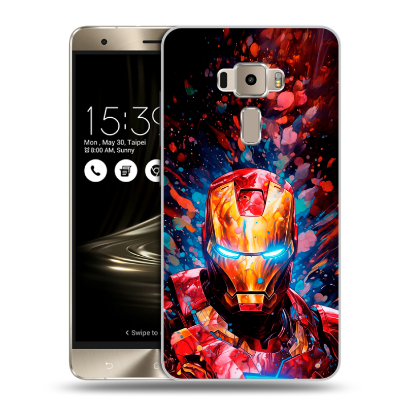Пластиковый чехол на Asus ZenFone 3 с принтом Железный человек Ironman Пластиковый чехол на Asus ZenFone 3 с принтом Железный человек Ironman