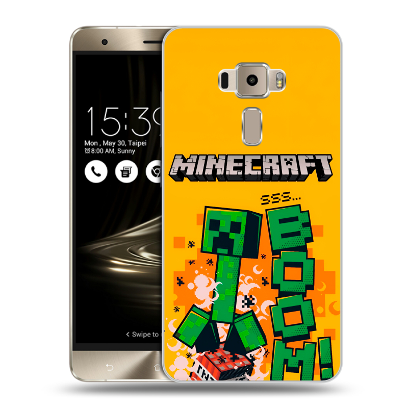 Пластиковый чехол на Asus ZenFone 3 с принтом Майнкрафт Minecraft Пластиковый чехол на Asus ZenFone 3 с принтом Майнкрафт Minecraft