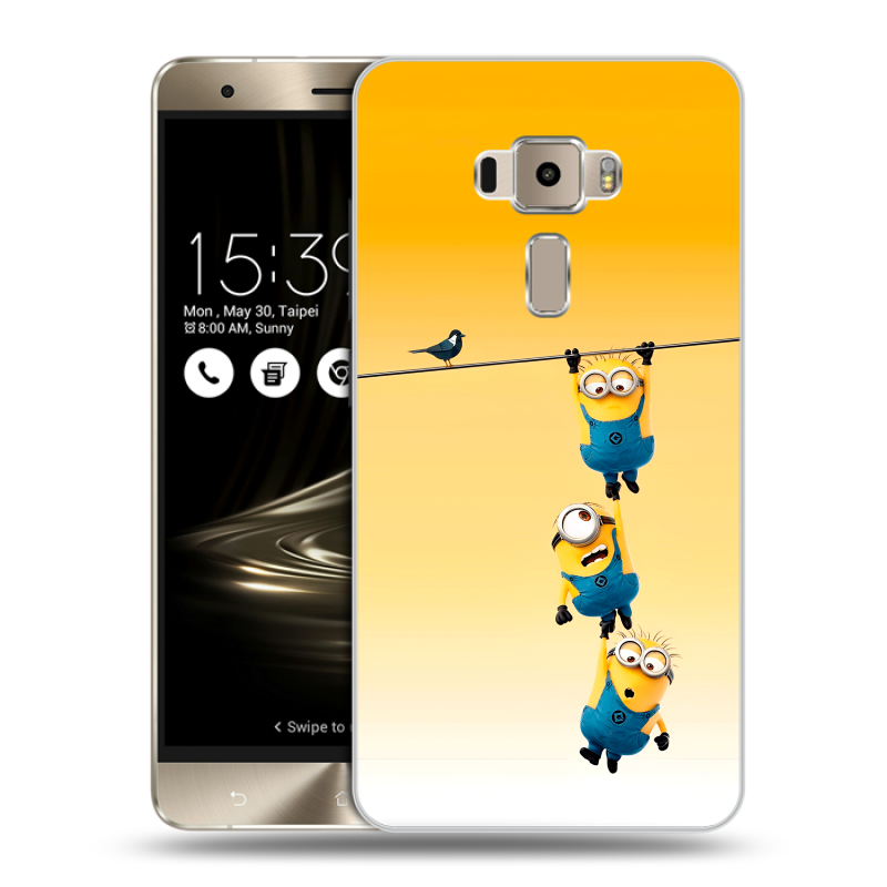Пластиковый чехол на Asus ZenFone 3 с принтом Миньоны Пластиковый чехол на Asus ZenFone 3 с принтом Миньоны