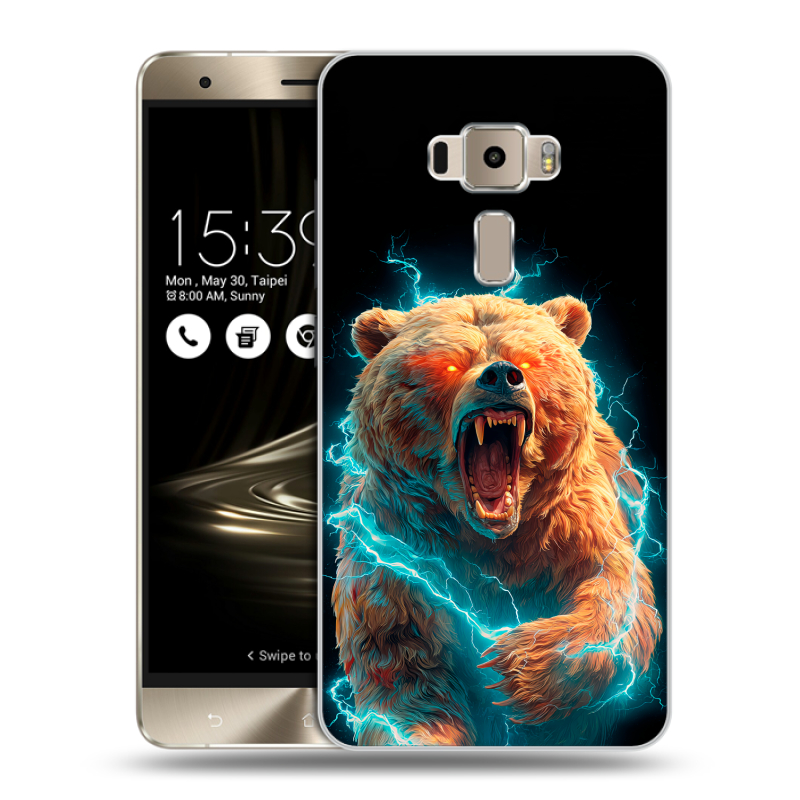 Пластиковый чехол на Asus ZenFone 3 с принтом Медведь Пластиковый чехол на Asus ZenFone 3 с принтом Медведь