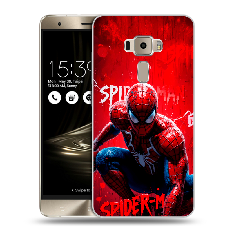 Пластиковый чехол на Asus ZenFone 3 с принтом Spiderman Человек паук Пластиковый чехол на Asus ZenFone 3 с принтом Spiderman Человек паук
