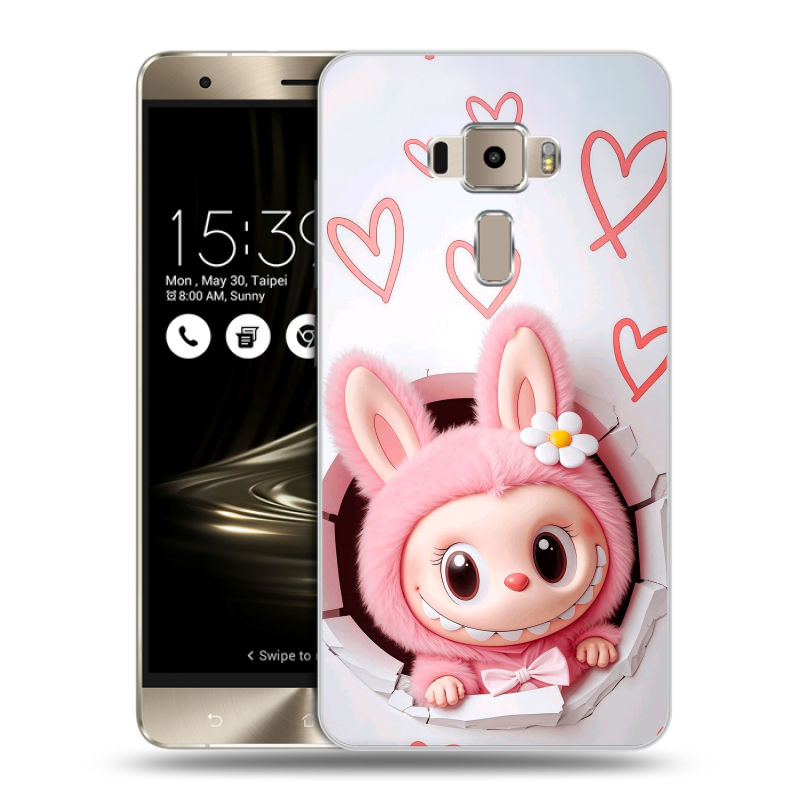Пластиковый чехол на Asus ZenFone 3 с принтом Labubu Лабубу Пластиковый чехол на Asus ZenFone 3 с принтом Labubu Лабубу
