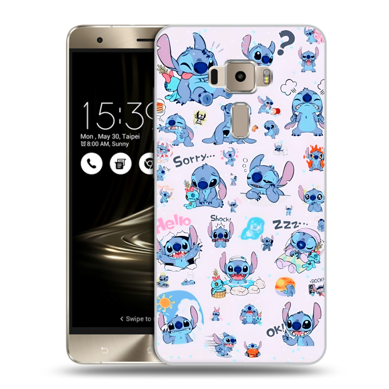 Пластиковый чехол на Asus ZenFone 3 с принтом Лило и Стич Пластиковый чехол на Asus ZenFone 3 с принтом Лило и Стич