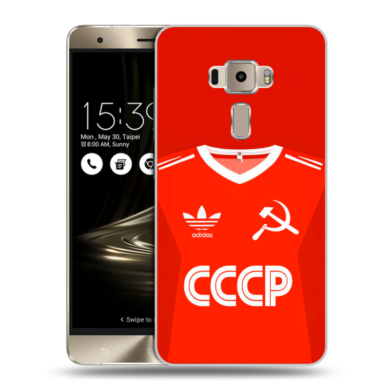 Пластиковый чехол на Asus ZenFone 3 с принтом Флаг Герб СССР Пластиковый чехол на Asus ZenFone 3 с принтом Флаг Герб СССР