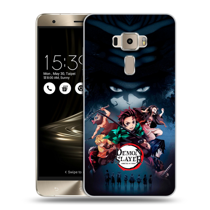 Пластиковый чехол на Asus ZenFone 3 с принтом Demon Slayer Клинок рассекающий демонов Пластиковый чехол на Asus ZenFone 3 с принтом Demon Slayer Клинок рассекающий демонов